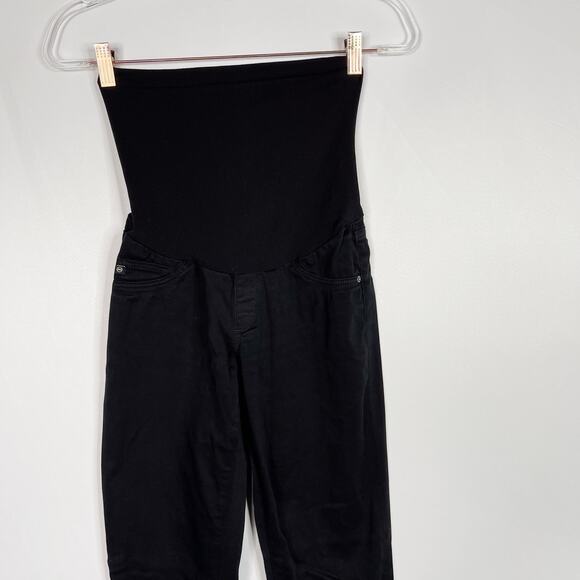 AG Womens 27 MaternityThe Legging Full Panel Skinny Jeans Black A Pea in the Pod - Picture 3 of 9